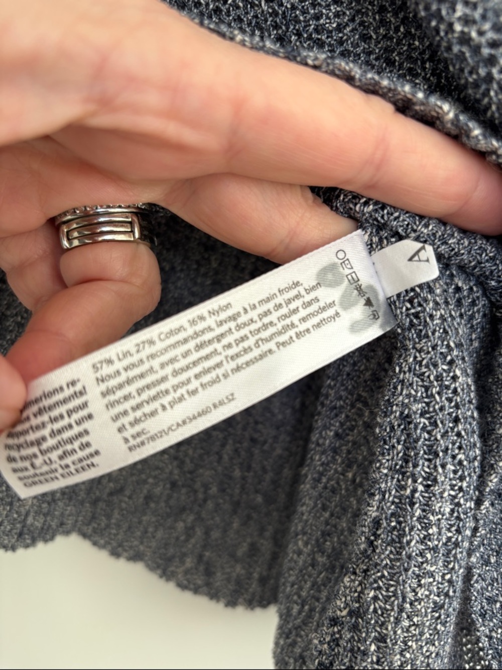 Eileen Fisher Heathered Gray Crewneck Sweater - Picture 5 of 6